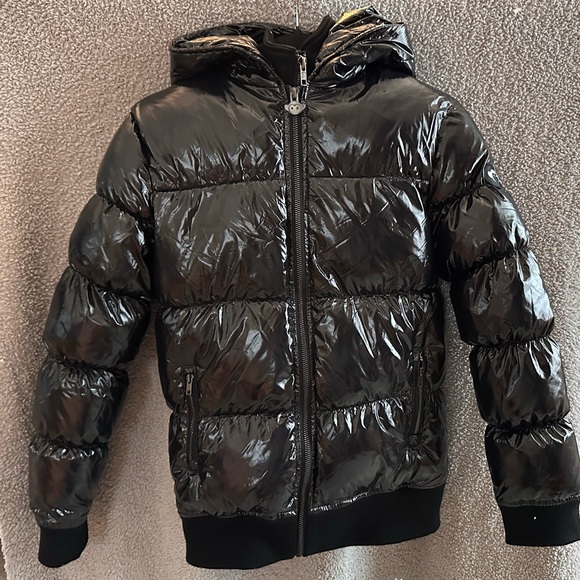 Appaman Glossy Black Hooded Jacket